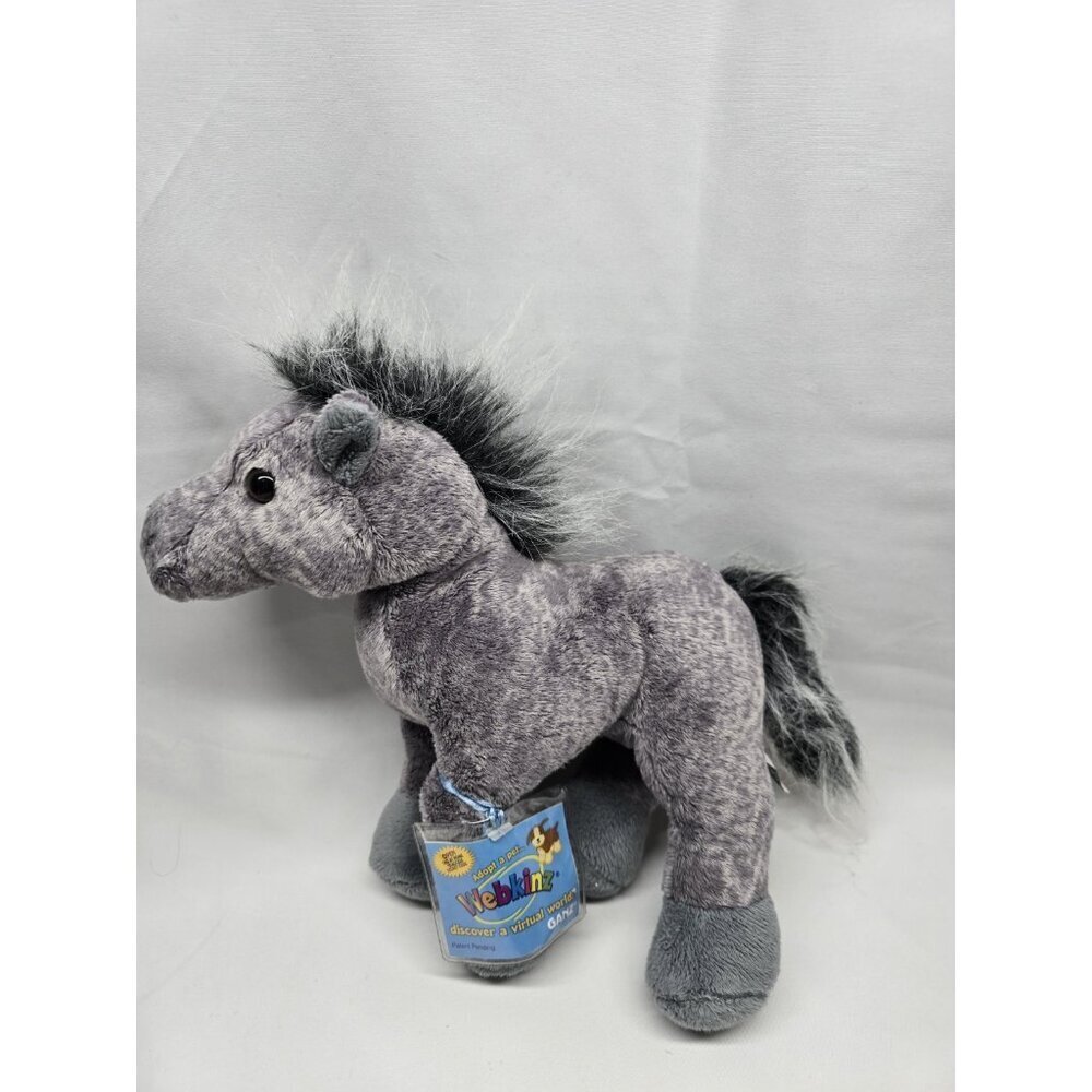 GANZ Webkinz Grey Arabian Horse With Sealed Code Tag